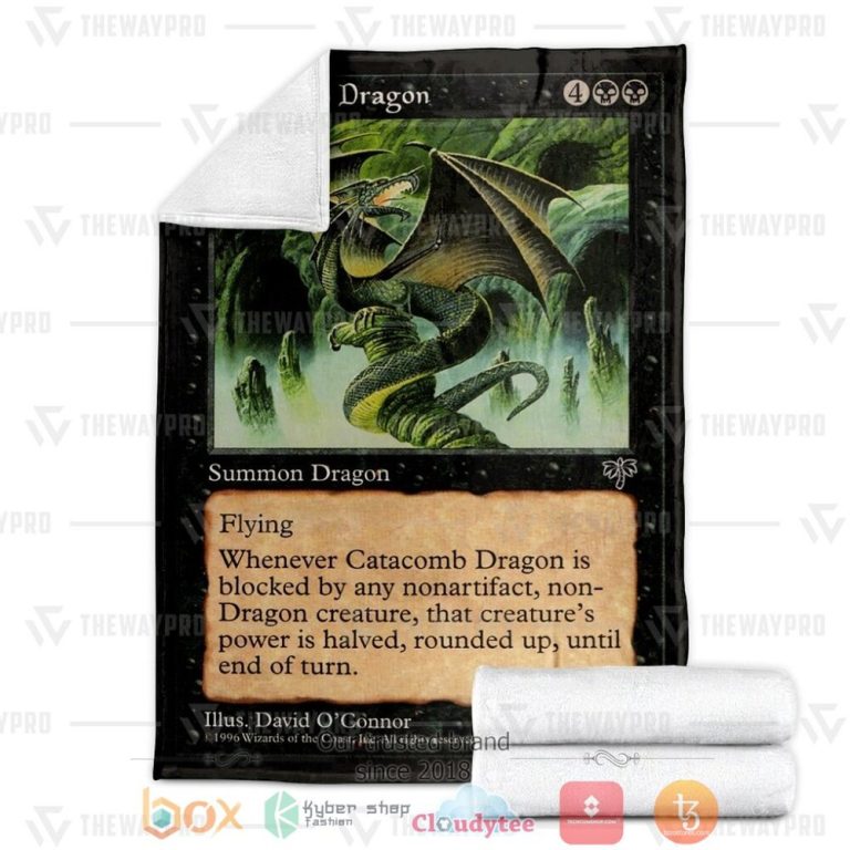 Game-Mtg-Catacomb-Dragon-Custom-Soft-Blanket-2