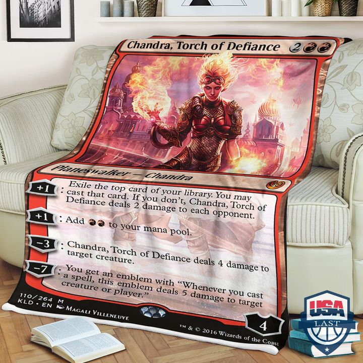 Game-Mtg-Chandra-Torch-Of-Defiance-Fleece-Blanket-1