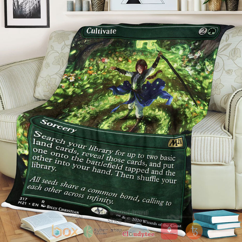 Game Mtg Cultivate Fleece Blanket Game Mtg Cultivate Fleece Blanket