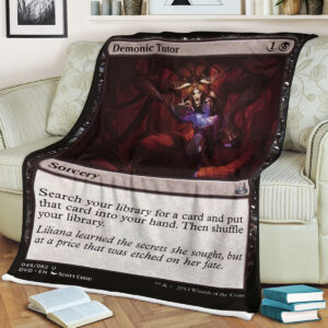 Game Mtg Demonic Tutor Soft Blanket 2