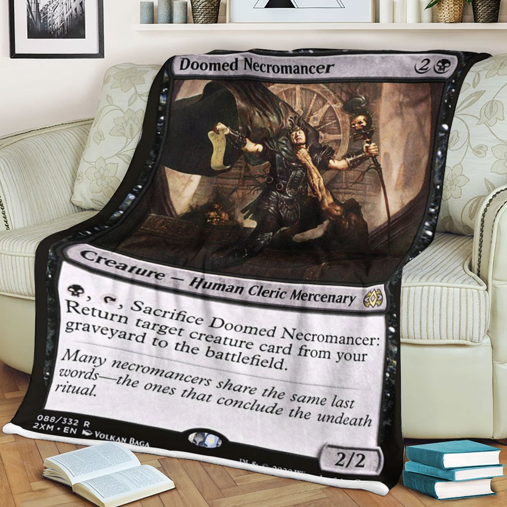 Game Mtg Doomed Necromancer Blanket Game Mtg Doomed Necromancer Blanket
