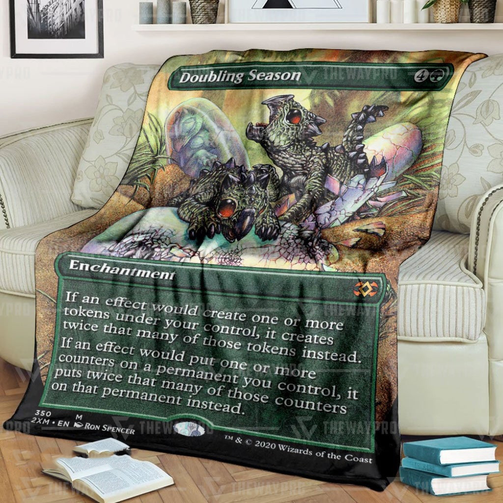 Game Mtg Doubling Season Custom Soft Blanket 2 Game Mtg Doubling Season Custom Soft Blanket 2