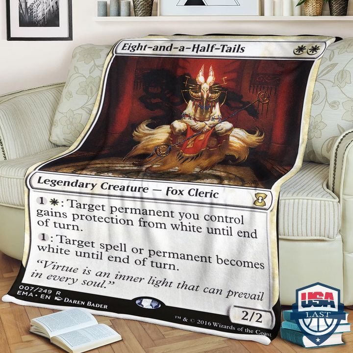 Game-Mtg-Eight-And-A-Half-Tails-Fleece-Blanket-1
