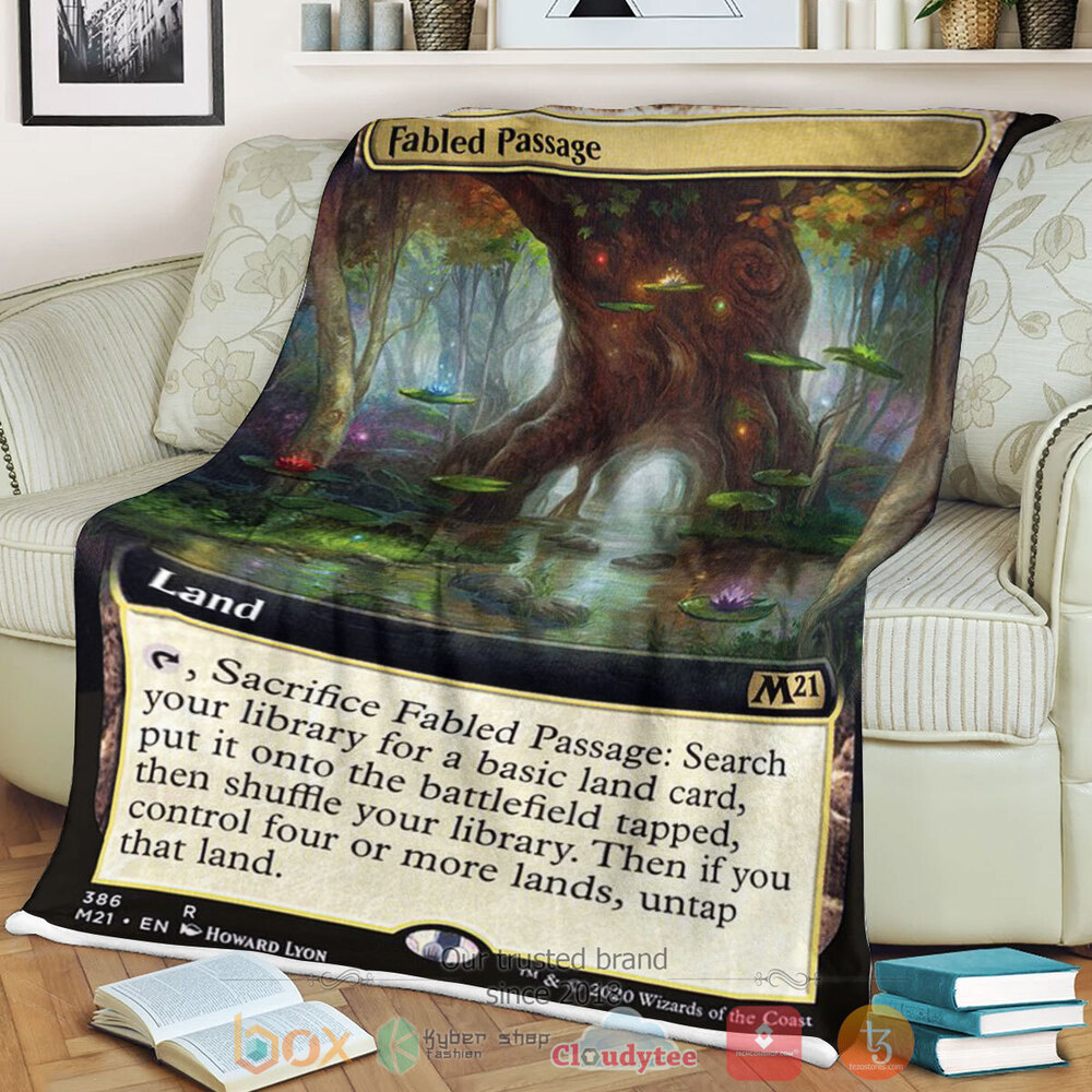 Game Mtg Fabled Passage Fleece Blanket Game Mtg Fabled Passage Fleece Blanket
