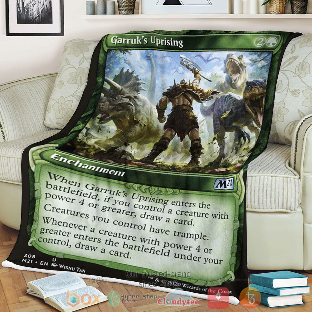 Game Mtg Garruk S Uprising Fleece Blanket Game Mtg Garruk S Uprising Fleece Blanket