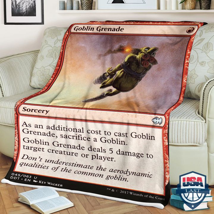 Game-Mtg-Goblin-Grenade-Fleece-Blanket-1