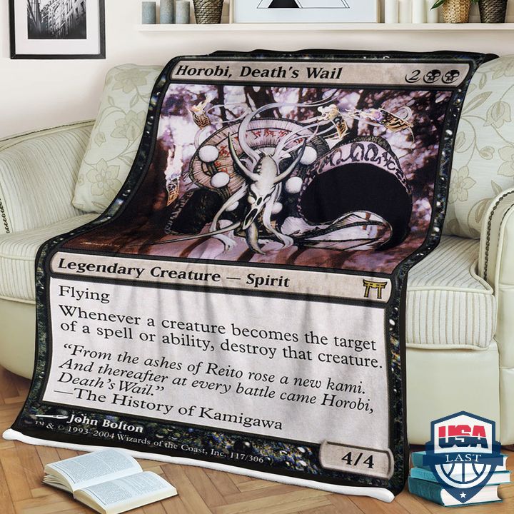 Game-Mtg-Horobi-DeathS-Wail-Fleece-Blanket-1
