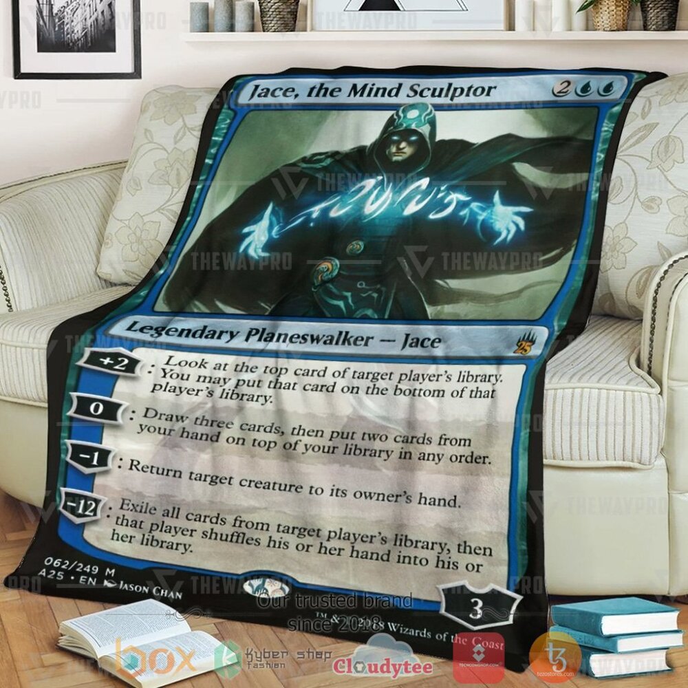 Game Mtg Jace The Mind Sculptor Custom Soft Blanket Game Mtg Jace The Mind Sculptor Custom Soft Blanket
