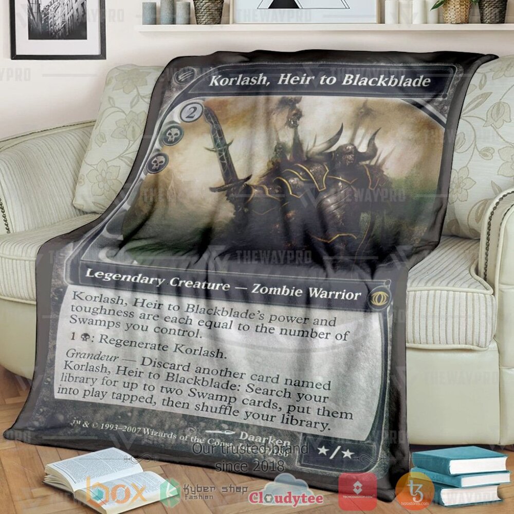Game Mtg Korlash Heir To Blackblade Custom Soft Blanket Game Mtg Korlash Heir To Blackblade Custom Soft Blanket
