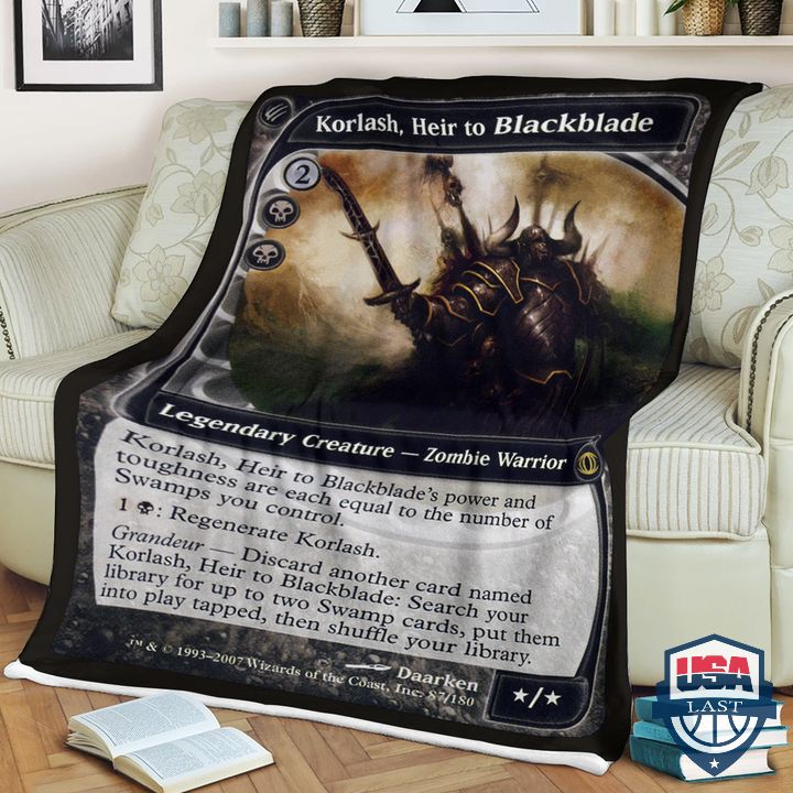 Game-Mtg-Korlash-Heir-To-Blackblade-Fleece-Blanket-1