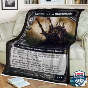 Game Mtg Korlash Heir To Blackblade Fleece Blanket