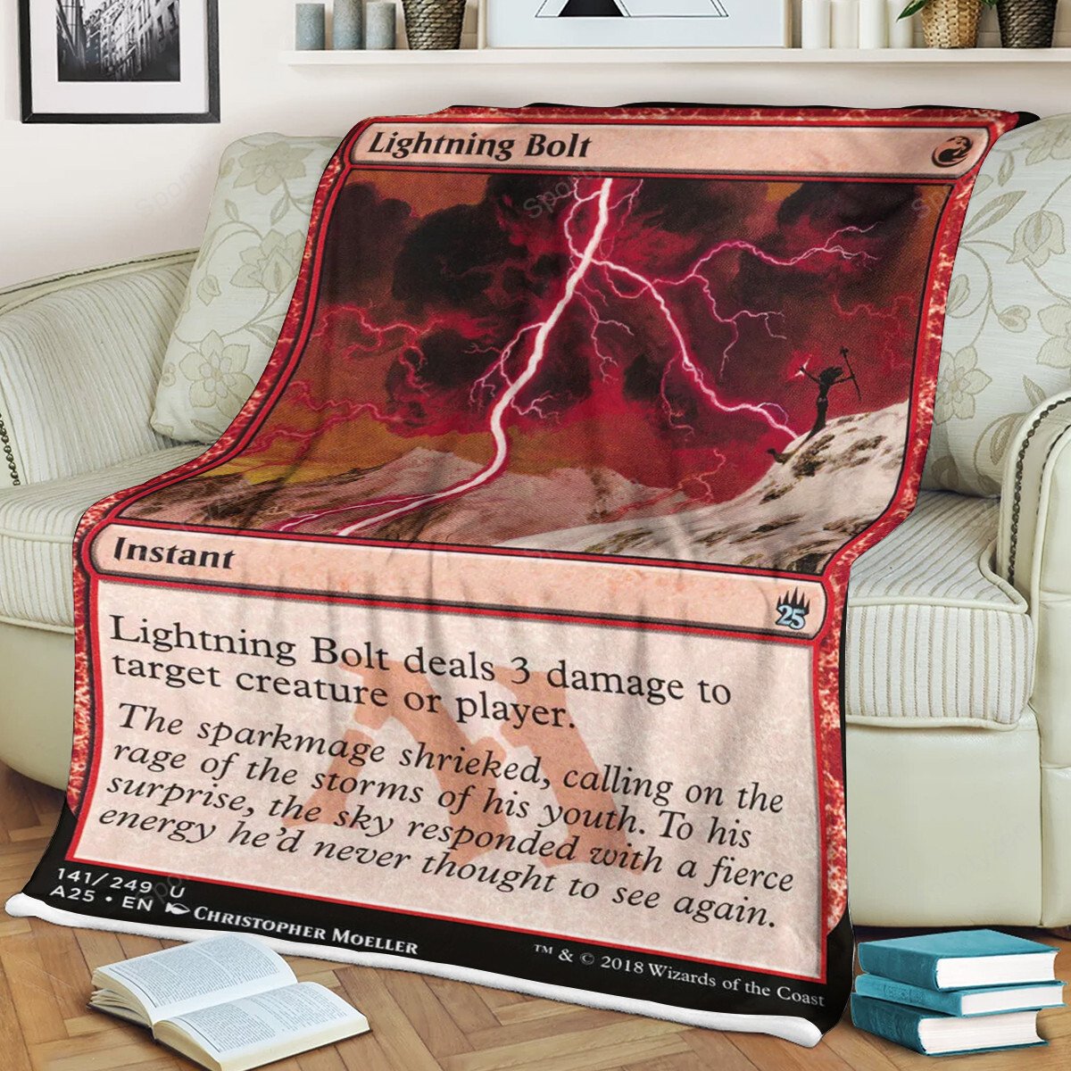 Game Mtg Lightning Bolt Blanket 2 Game Mtg Lightning Bolt Blanket 2