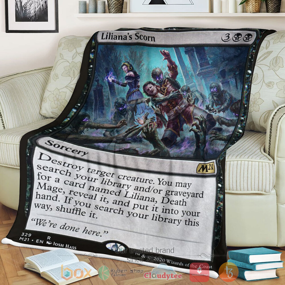 Game Mtg Liliana S Scorn Fleece Blanket Game Mtg Liliana S Scorn Fleece Blanket