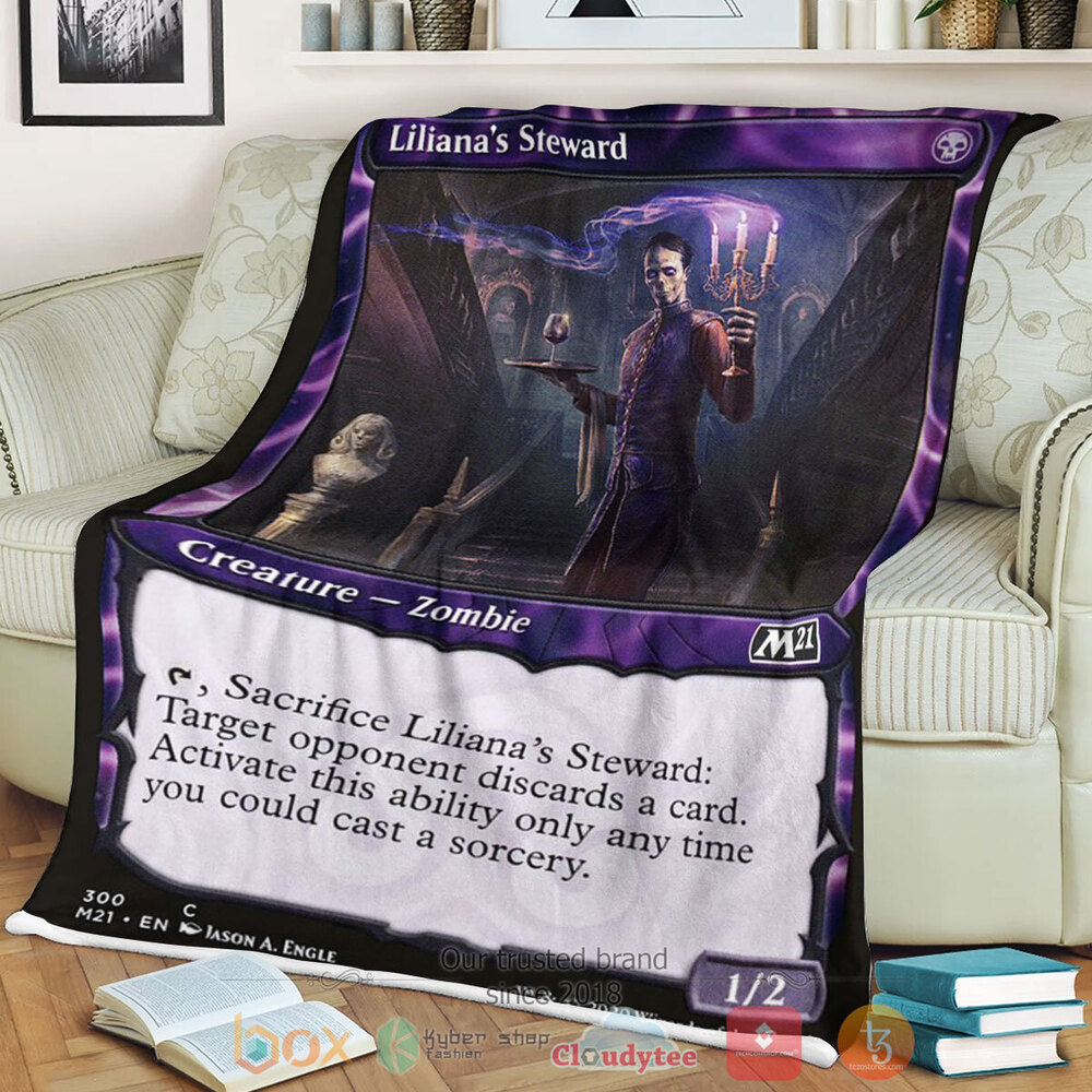 Game Mtg Liliana S Steward Fleece Blanket Game Mtg Liliana S Steward Fleece Blanket