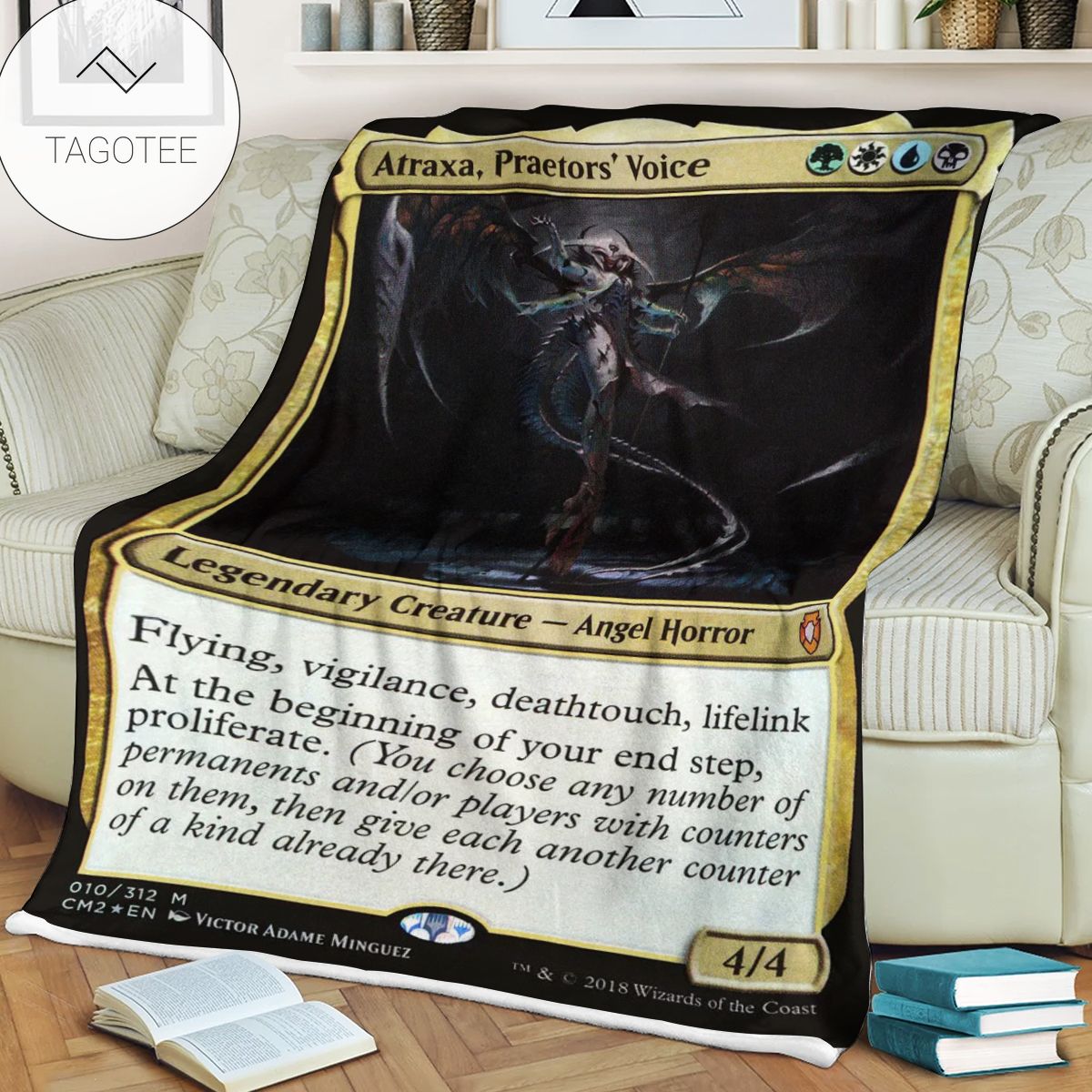 Game Mtg Magic The Gathering Atraxa Praetors Voice Soft Blanket Game Mtg Magic The Gathering Atraxa Praetors Voice Soft Blanket
