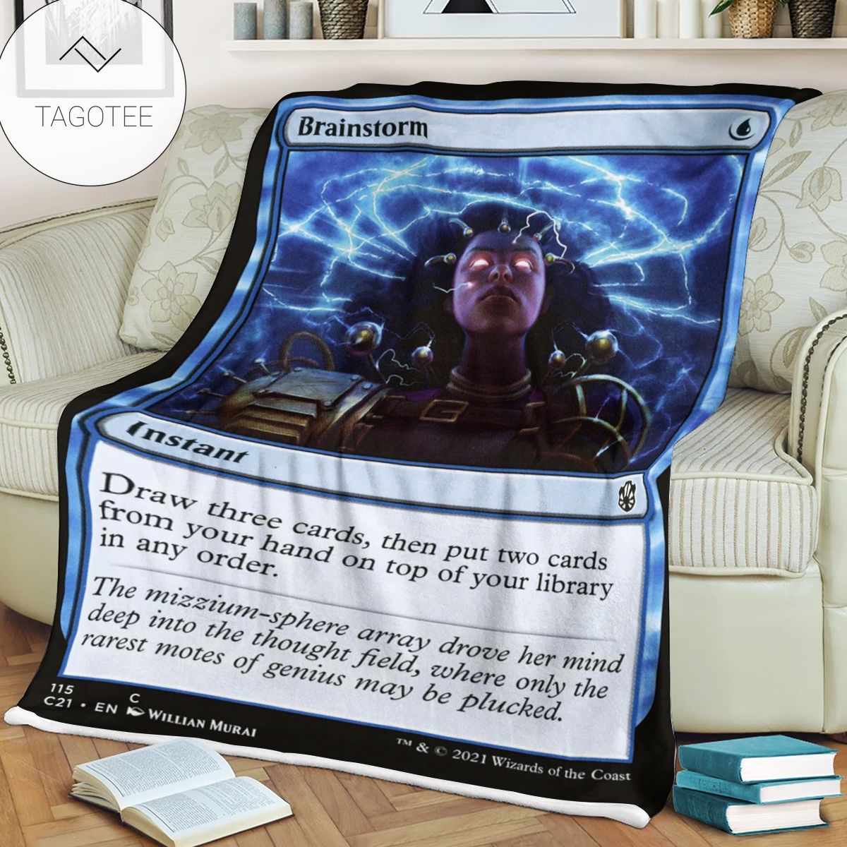 Game Mtg Magic The Gathering Brainstorm Soft Blanket Game Mtg Magic The Gathering Brainstorm Soft Blanket