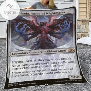 Game Mtg Magic The Gathering Brisela Voice Of Nightmares Quilt Blanket