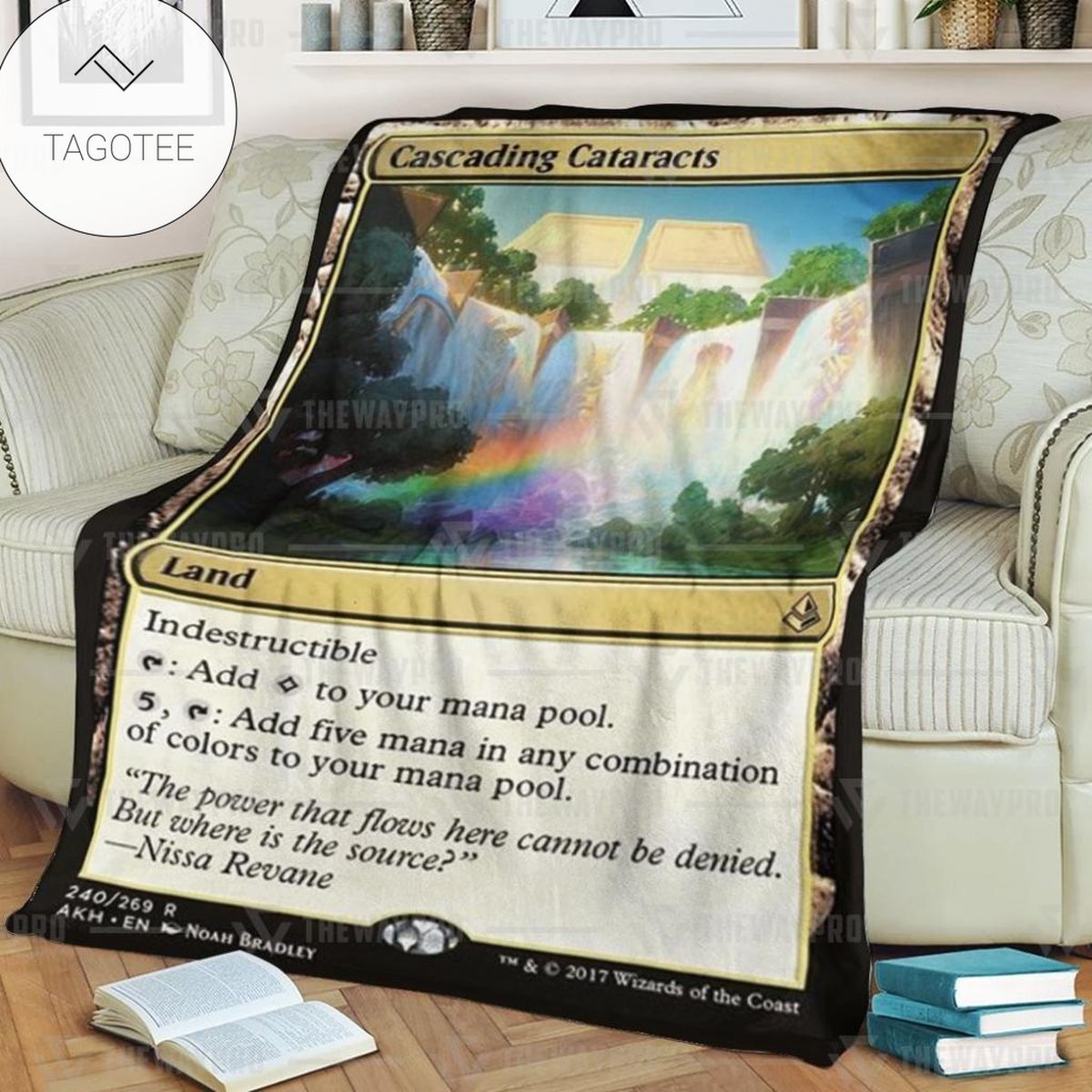 Game Mtg Magic The Gathering Cascading Cataracts Custom Soft Blanket Game Mtg Magic The Gathering Cascading Cataracts Custom Soft Blanket