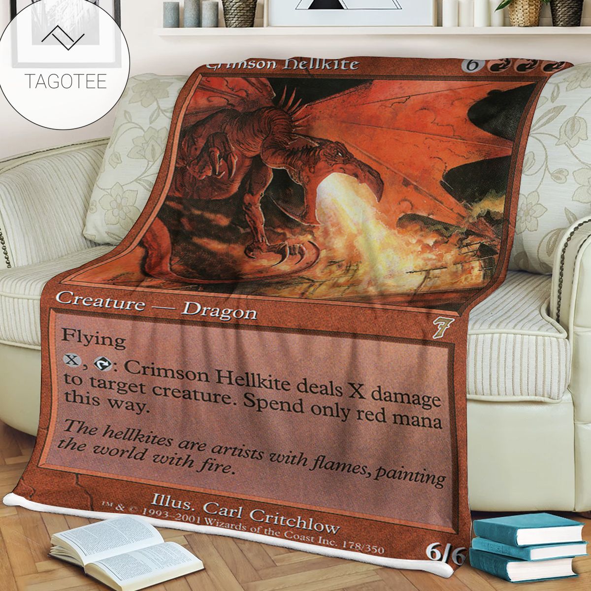 Game Mtg Magic The Gathering Crimson Hellkite Blanket Tagotee Game Mtg Magic The Gathering Crimson Hellkite Blanket Tagotee