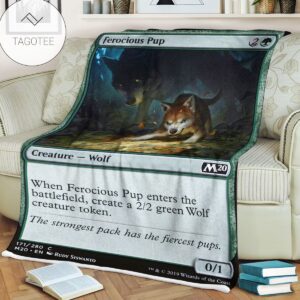Game Mtg Magic The Gathering Ferocious Pup Blanket Tagotee