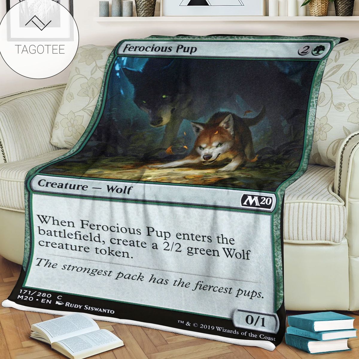 Game Mtg Magic The Gathering Ferocious Pup Blanket Tagotee Game Mtg Magic The Gathering Ferocious Pup Blanket Tagotee