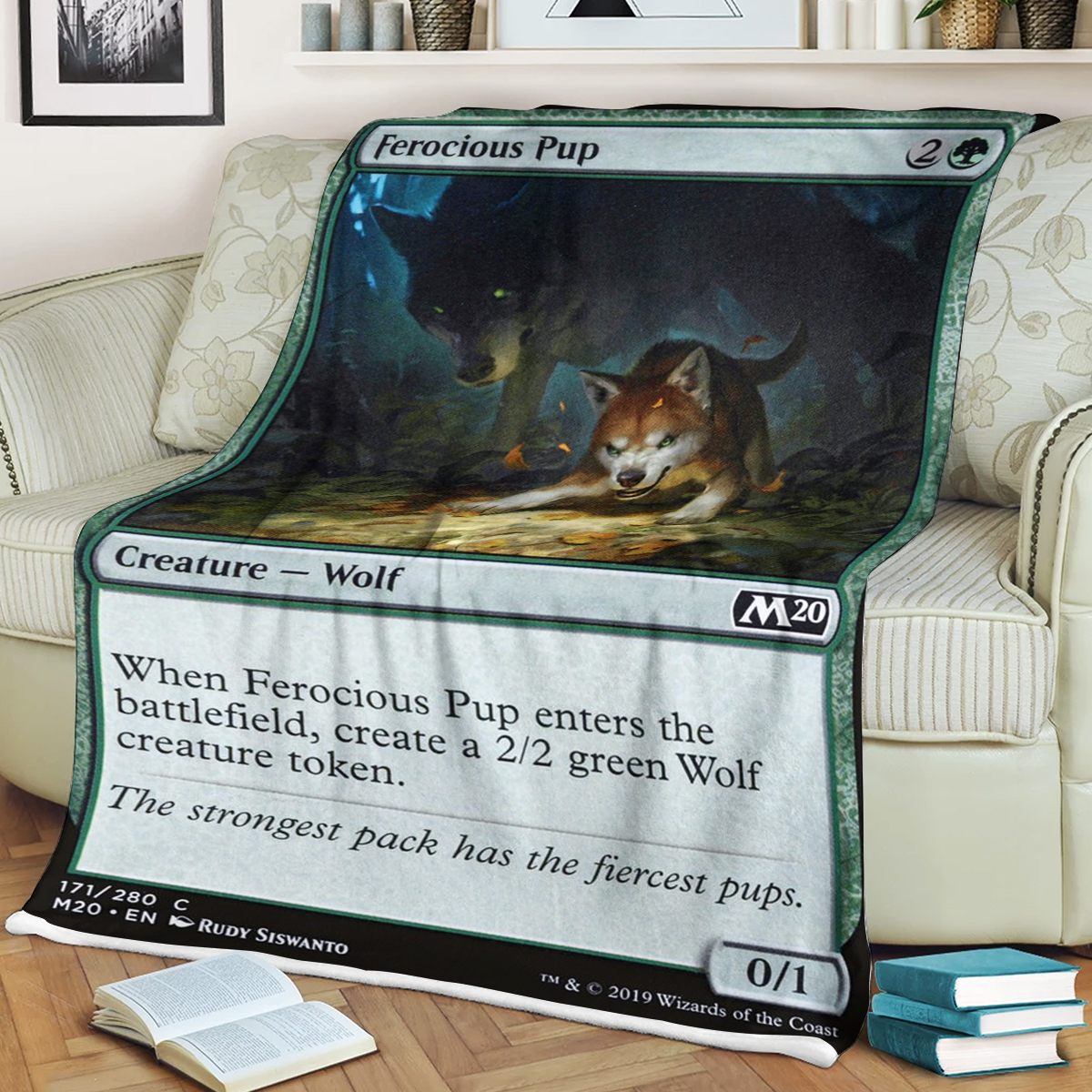 Game Mtg Magic The Gathering Ferocious Pup Blanket Game Mtg Magic The Gathering Ferocious Pup Blanket
