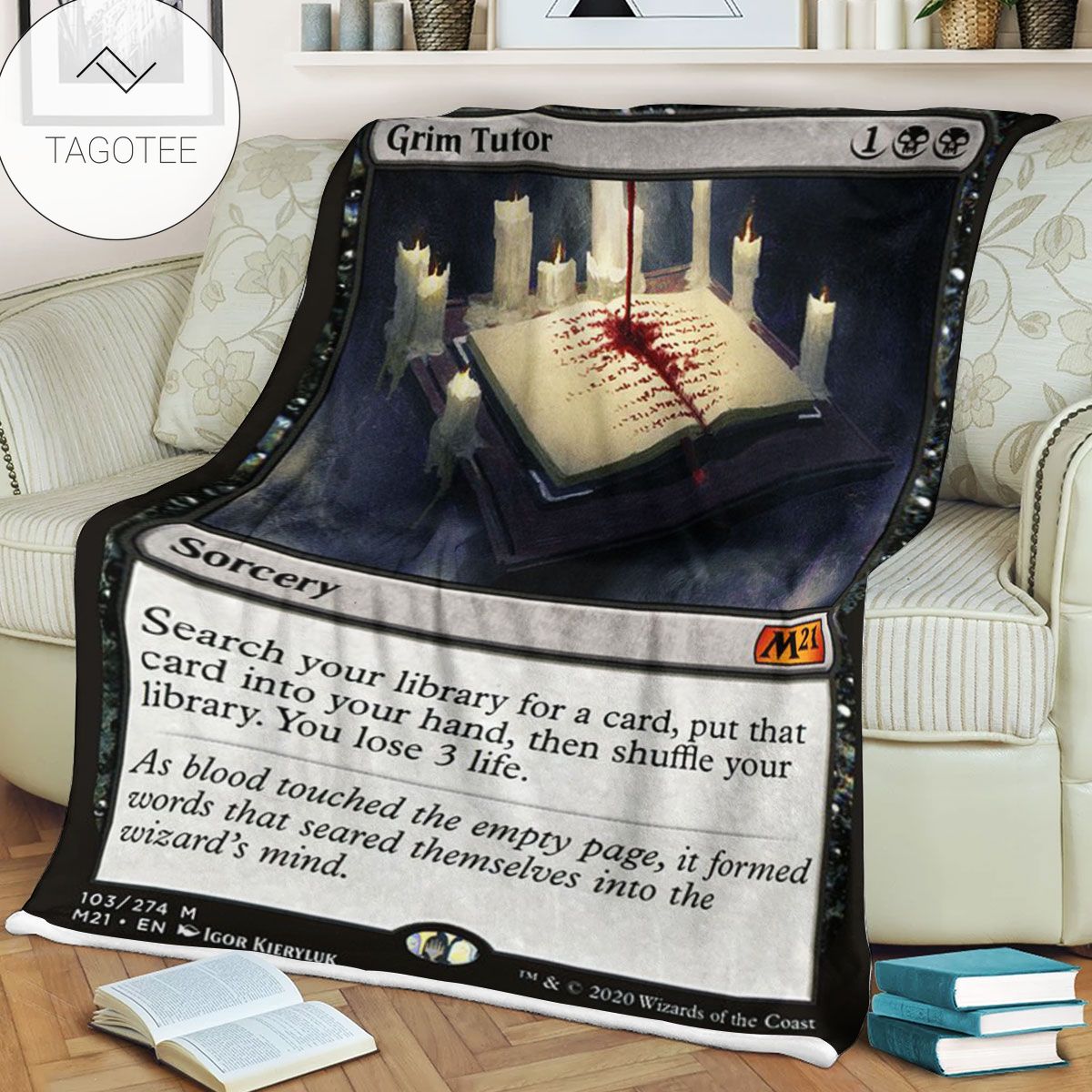 Game Mtg Magic The Gathering M21 103 Grim Tutor Fleece Blanket Tagotee Game Mtg Magic The Gathering M21 103 Grim Tutor Fleece Blanket Tagotee