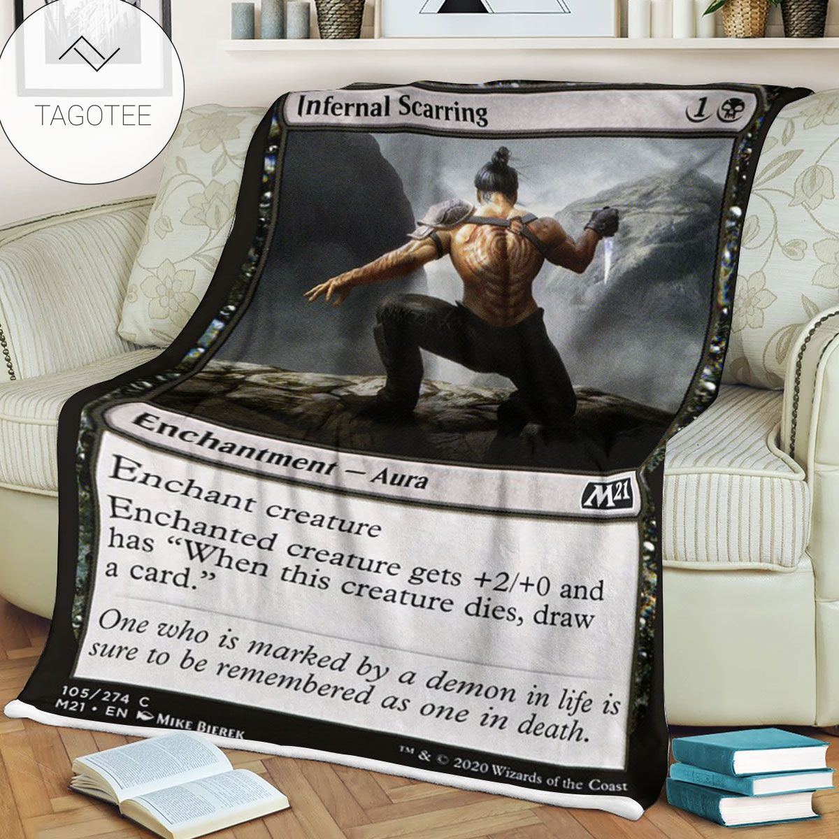 Game Mtg Magic The Gathering M21 105 Infernal Scarring Fleece Blanket Game Mtg Magic The Gathering M21 105 Infernal Scarring Fleece Blanket