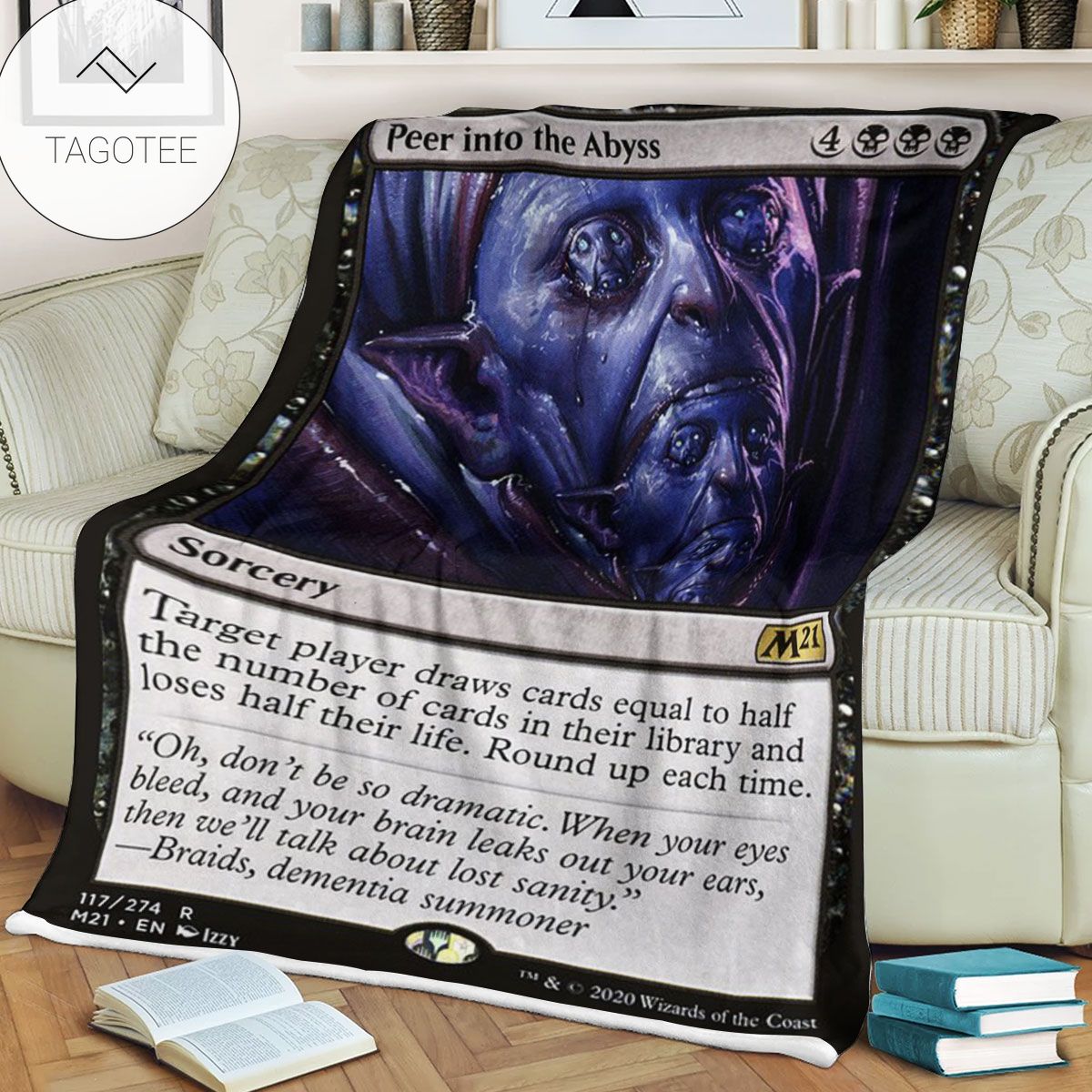 Game Mtg Magic The Gathering M21 117 Peer Into The Abyss Fleece Blanket Tagotee Game Mtg Magic The Gathering M21 117 Peer Into The Abyss Fleece Blanket Tagotee