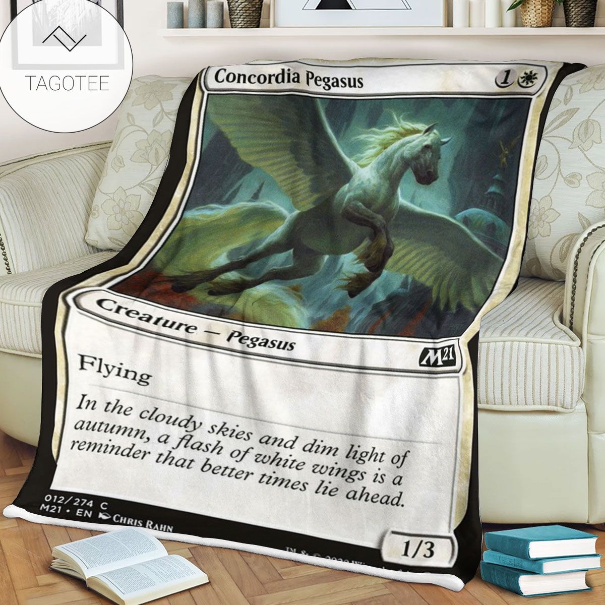 Game Mtg Magic The Gathering M21 12 Concordia Pegasus Fleece Blanket Game Mtg Magic The Gathering M21 12 Concordia Pegasus Fleece Blanket