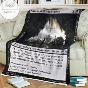Game Mtg Magic The Gathering M21 120 Sanctum Of Stone Fangs Fleece Blanket