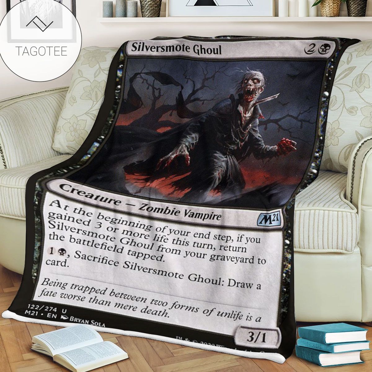 Game Mtg Magic The Gathering M21 122 Silversmote Ghoul Fleece Blanket Game Mtg Magic The Gathering M21 122 Silversmote Ghoul Fleece Blanket
