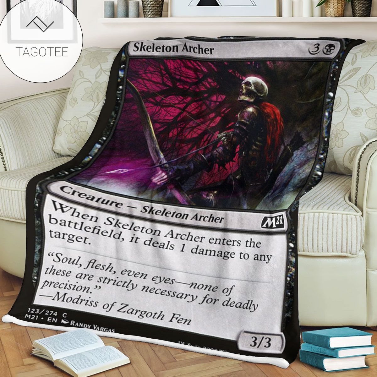 Game Mtg Magic The Gathering M21 123 Skeleton Archer Fleece Blanket Game Mtg Magic The Gathering M21 123 Skeleton Archer Fleece Blanket