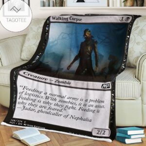 Game Mtg Magic The Gathering M21 128 Walking Corpse Fleece Blanket