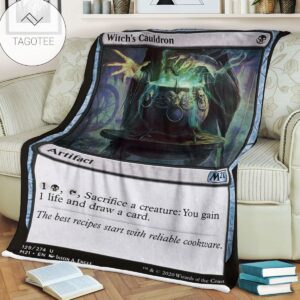 Game Mtg Magic The Gathering M21 129 Witch S Cauldron Fleece Blanket