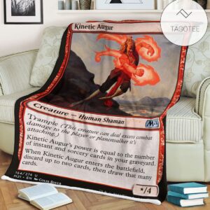 Game Mtg Magic The Gathering M21 154 Kinetic Augur Fleece Blanket