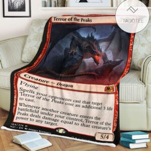 Game Mtg Magic The Gathering M21 164 Terror Of The Peaks Fleece Blanket