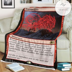 Game Mtg Magic The Gathering M21 167 Transmogrify Fleece Blanket Tagotee