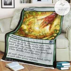Game Mtg Magic The Gathering M21 177 Cultivate Fleece Blanket Tagotee