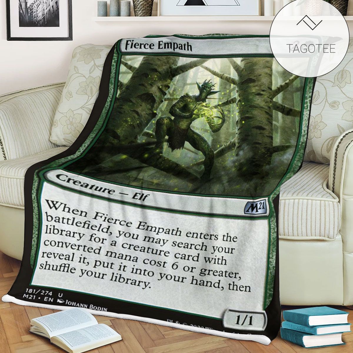Game Mtg Magic The Gathering M21 181 Fierce Empath Fleece Blanket Game Mtg Magic The Gathering M21 181 Fierce Empath Fleece Blanket