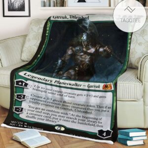 Game Mtg Magic The Gathering M21 183 Garruk Unleashed Fleece Blanket