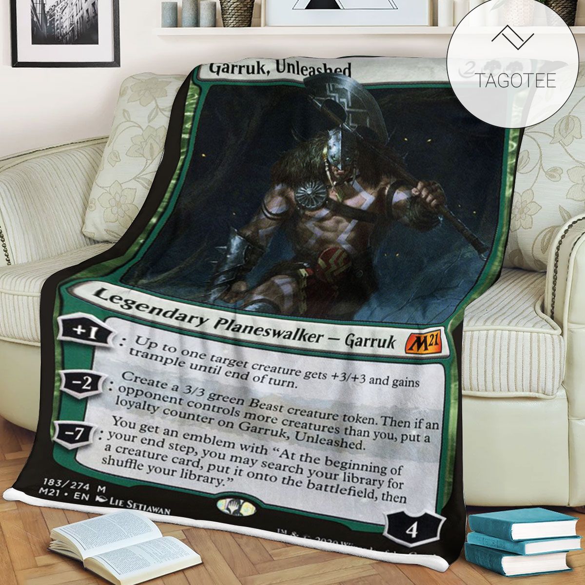 Game Mtg Magic The Gathering M21 183 Garruk Unleashed Fleece Blanket Game Mtg Magic The Gathering M21 183 Garruk Unleashed Fleece Blanket