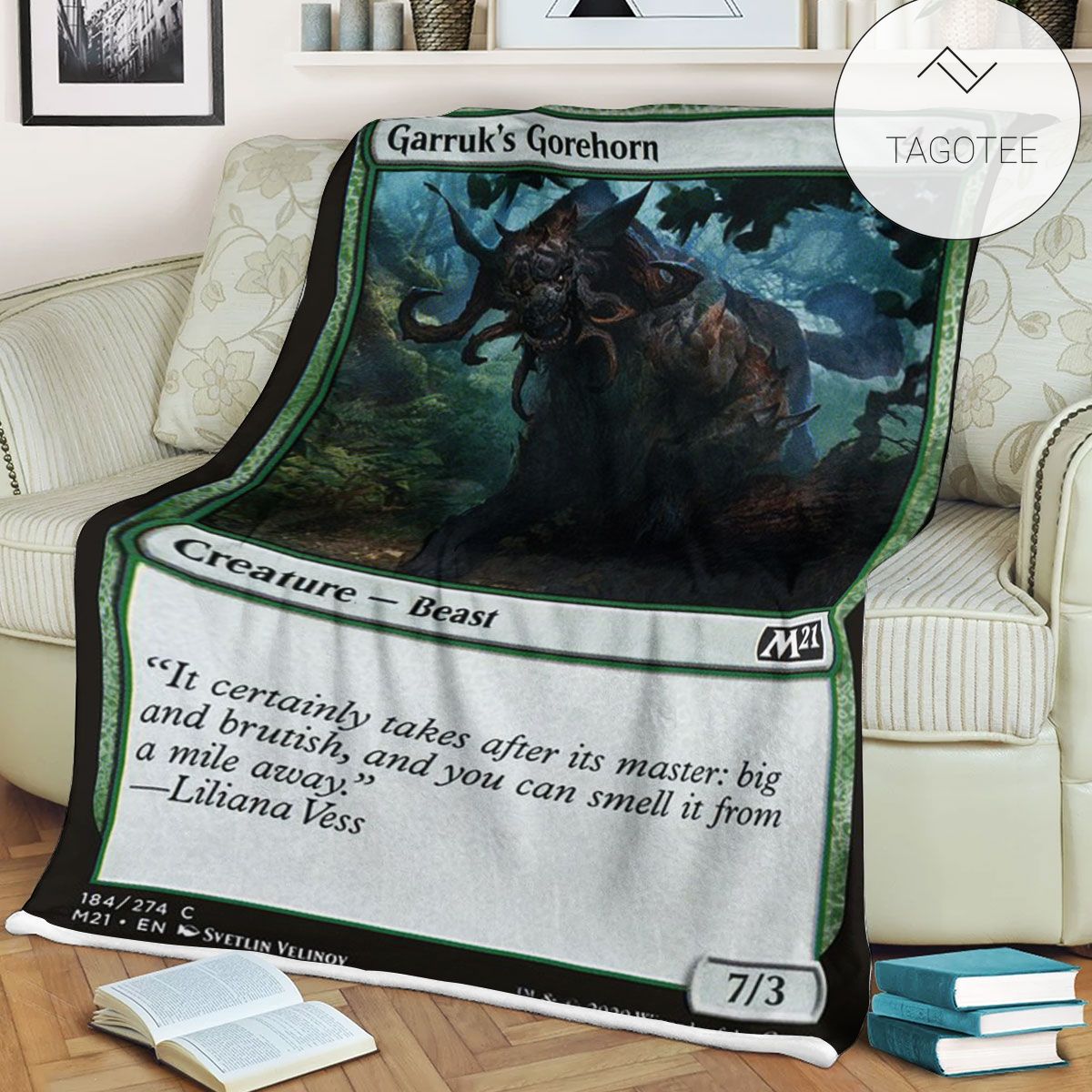 Game Mtg Magic The Gathering M21 184 Garruk S Gorehorn Fleece Blanket Game Mtg Magic The Gathering M21 184 Garruk S Gorehorn Fleece Blanket