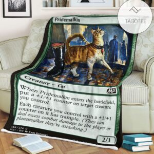 Game Mtg Magic The Gathering M21 196 Pridemalkin Fleece Blanket Tagotee