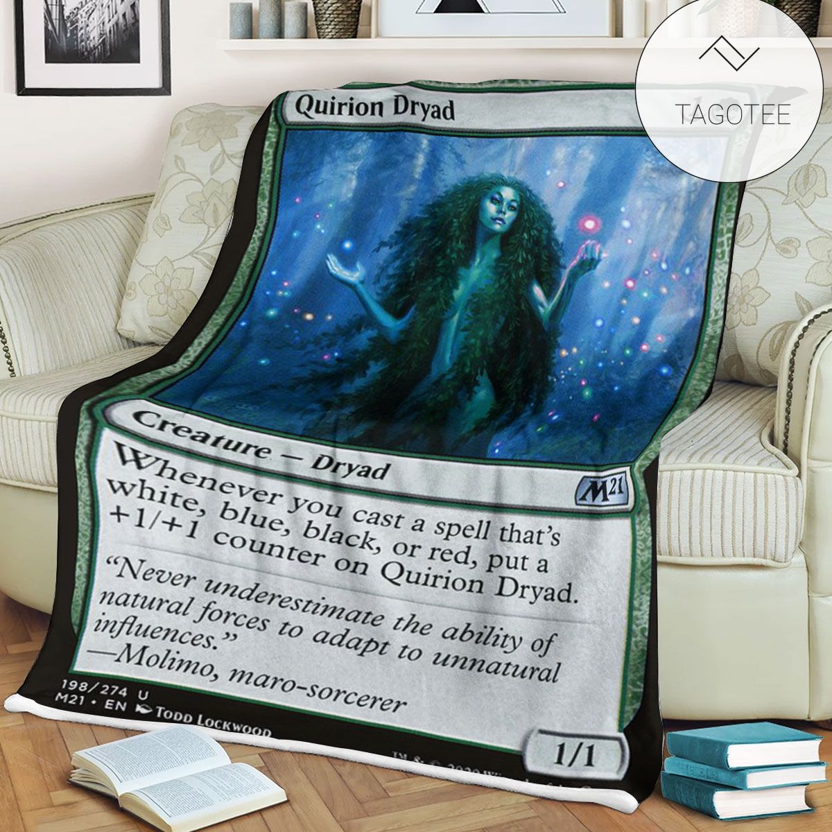 Game Mtg Magic The Gathering M21 198 Quirion Dryad Fleece Blanket Game Mtg Magic The Gathering M21 198 Quirion Dryad Fleece Blanket