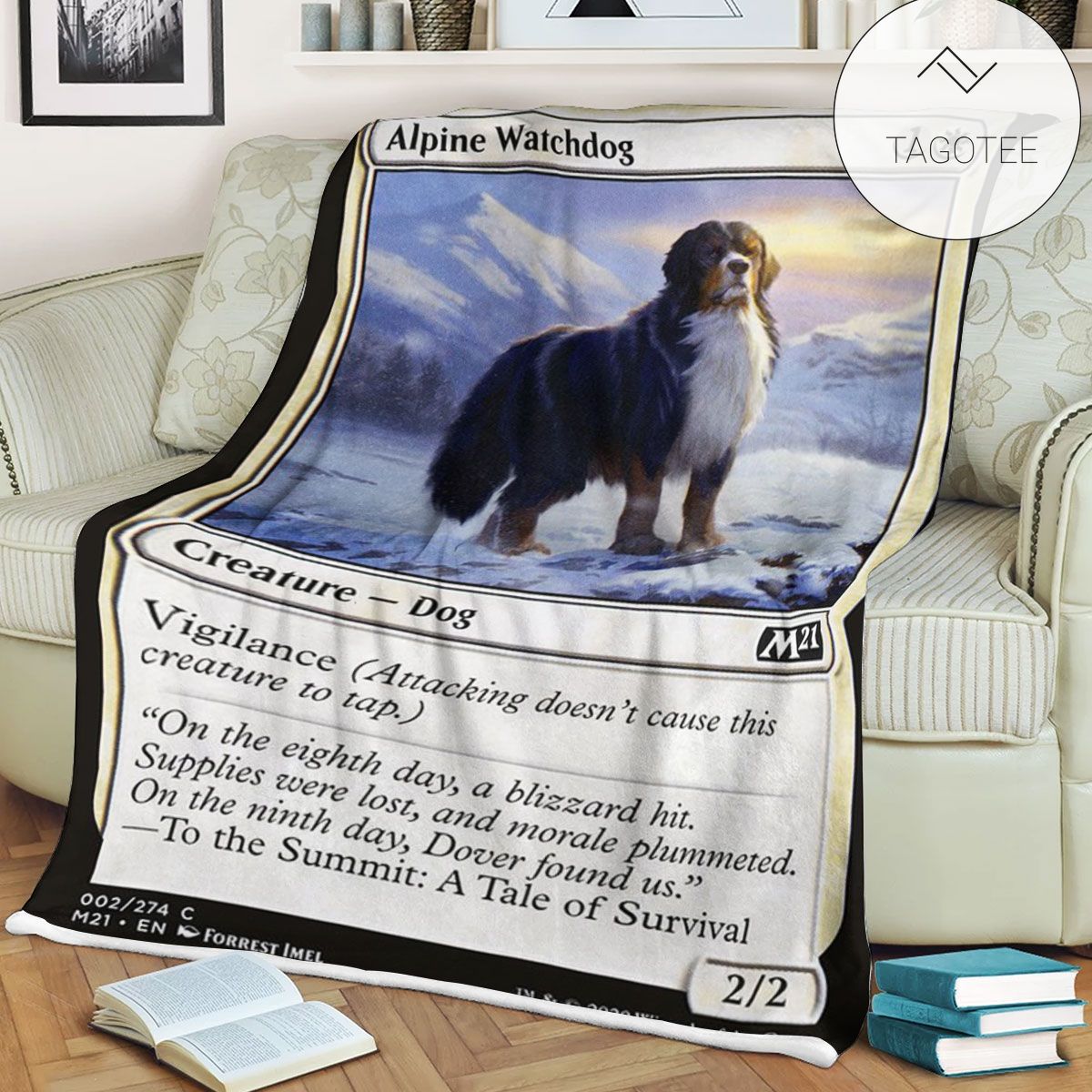 Game Mtg Magic The Gathering M21 2 Alpine Watchdog Fleece Blanket Game Mtg Magic The Gathering M21 2 Alpine Watchdog Fleece Blanket