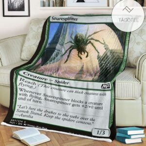 Game Mtg Magic The Gathering M21 207 Snarespinner Fleece Blanket