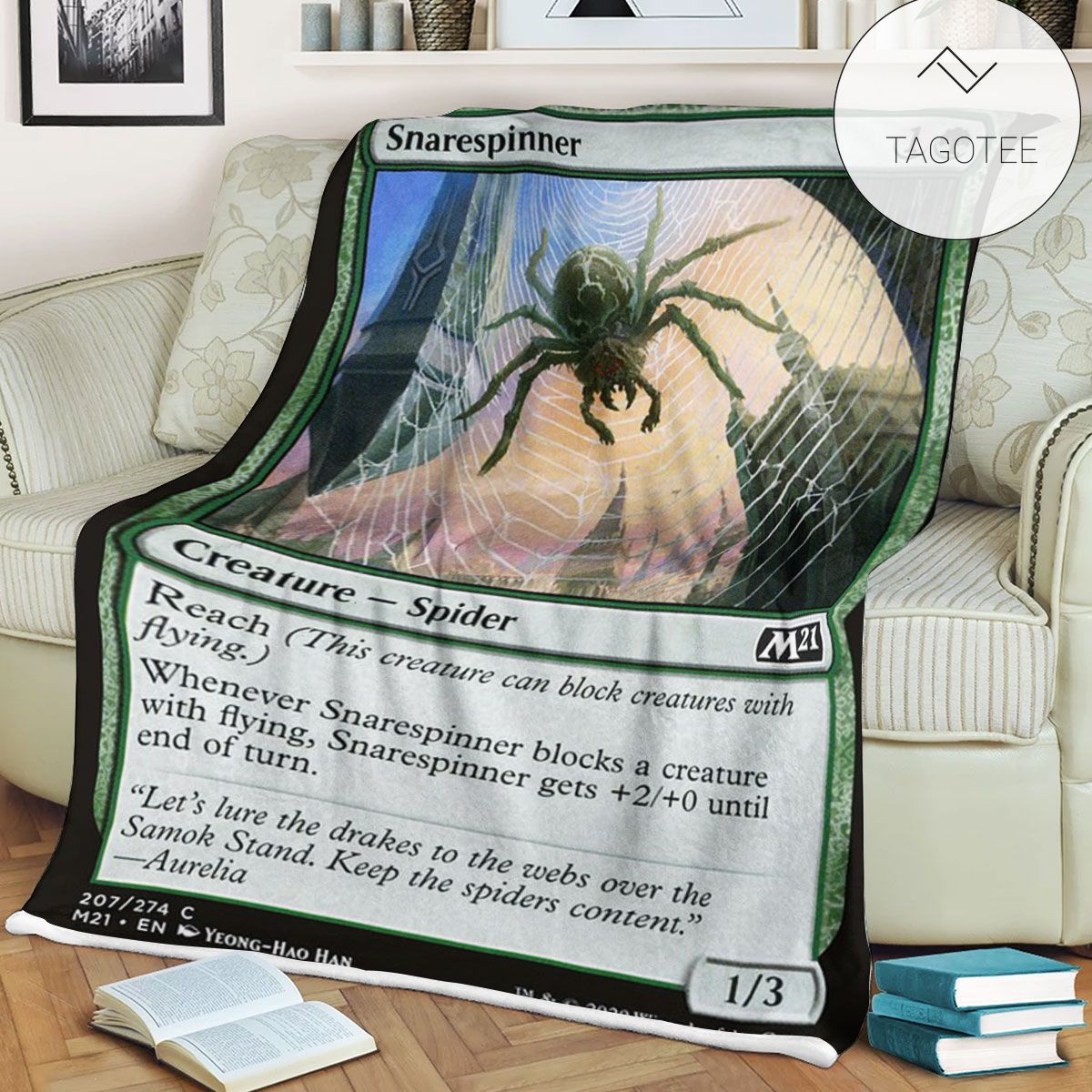 Game Mtg Magic The Gathering M21 207 Snarespinner Fleece Blanket Game Mtg Magic The Gathering M21 207 Snarespinner Fleece Blanket