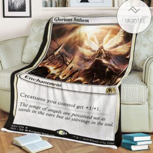 Game Mtg Magic The Gathering M21 21 Glorious Anthem Fleece Blanket