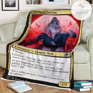 Game Mtg Magic The Gathering M21 219 Indulging Patrician Fleece Blanket